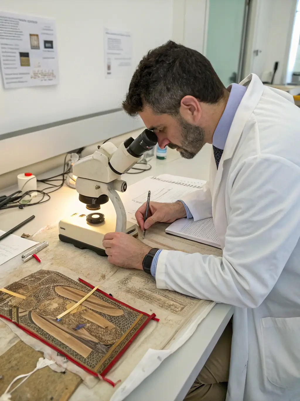 A picture of a newly acquired artifact being installed in the museum, highlighting the enrichment of the museum's collection.